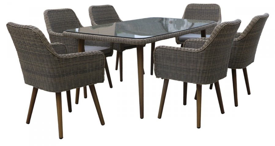 Table jardin resine tressee